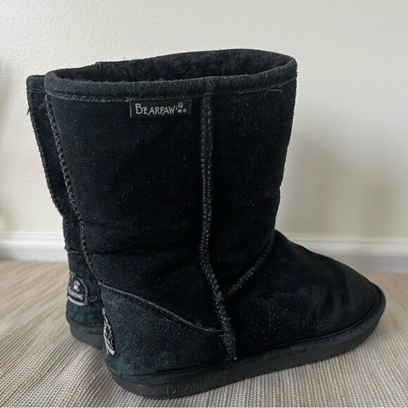 Bearpaw short Elle boots black Sz 7 women - Picture 11 of 13